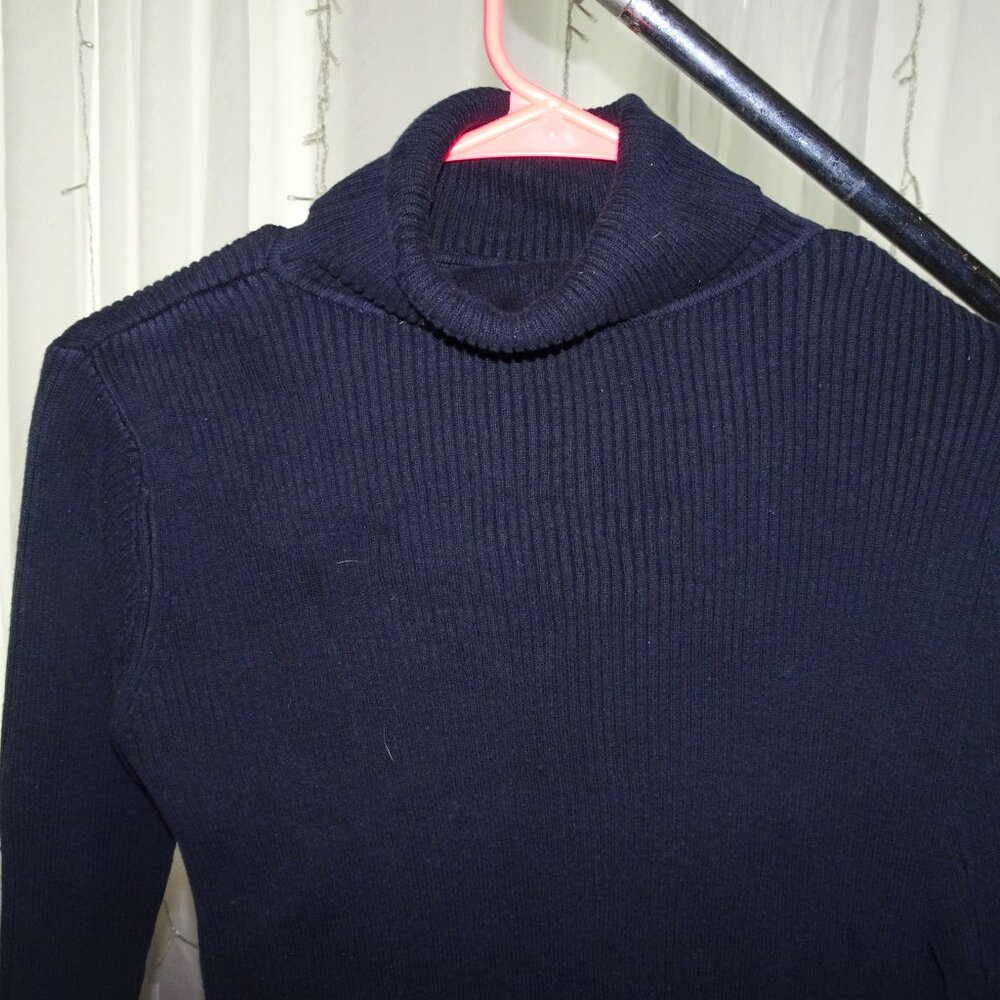 Copper Key Ribbed Turtleneck Sweater